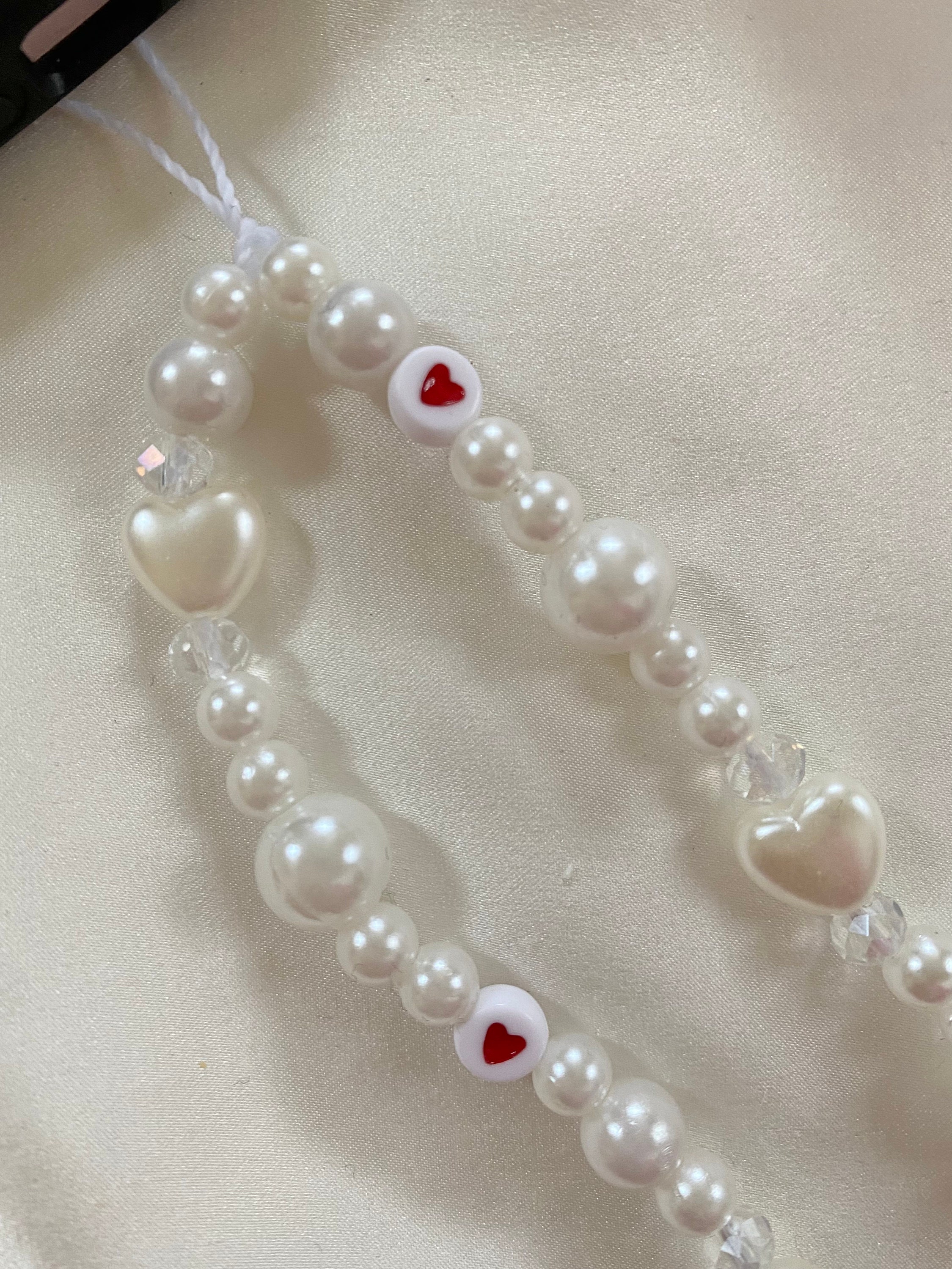 Lots of Love Pearl Phone Charm Strap - Etsy