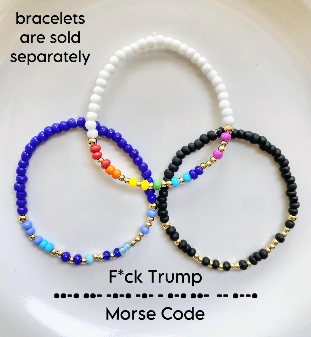 Fuck Trump Morse Code Bracelet, Anti-trump Bracelet - Etsy