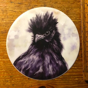 Pegatinas de gallinas, gallina sedosa, pegatinas de gallinas, pegatinas de gallinas, pegatinas, pequeños regalos, gallinas, diario, granja, vida en el campo, gallina