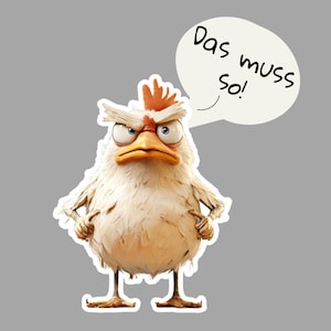 Sticker, Aufkleber, Huhn, Hühneraufkleber, Hühnersticker, Chickensticker, Chicken, Ostergeschenk, laptop sticker, Hühner, Journal, Geschenk