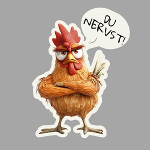 Autocollant, autocollant, poulet, autocollant de poulet, autocollant de poulet, poulet, cadeau de Pâques, autocollant pour ordinateur portable, tu es ennuyeux !, cadeau, cadeau