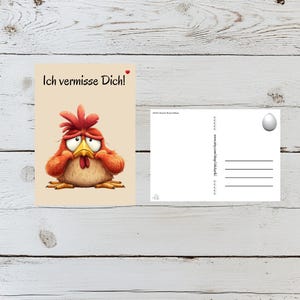 Carte postale poulets, poulailler, cartes postales, cartes postales de poulet, poulet, papeterie, carte postale poulet, carte postale animaux, cadeau, carte postale poulet