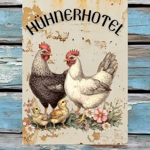 Hühnerschild, Hühnerstall, Hühner, Geschenk, Huhn, Landhaus, Haustiere, Bauernhof, Retro, Geburtstagsgeschenk, Gift, Deko, Chicken, Schild