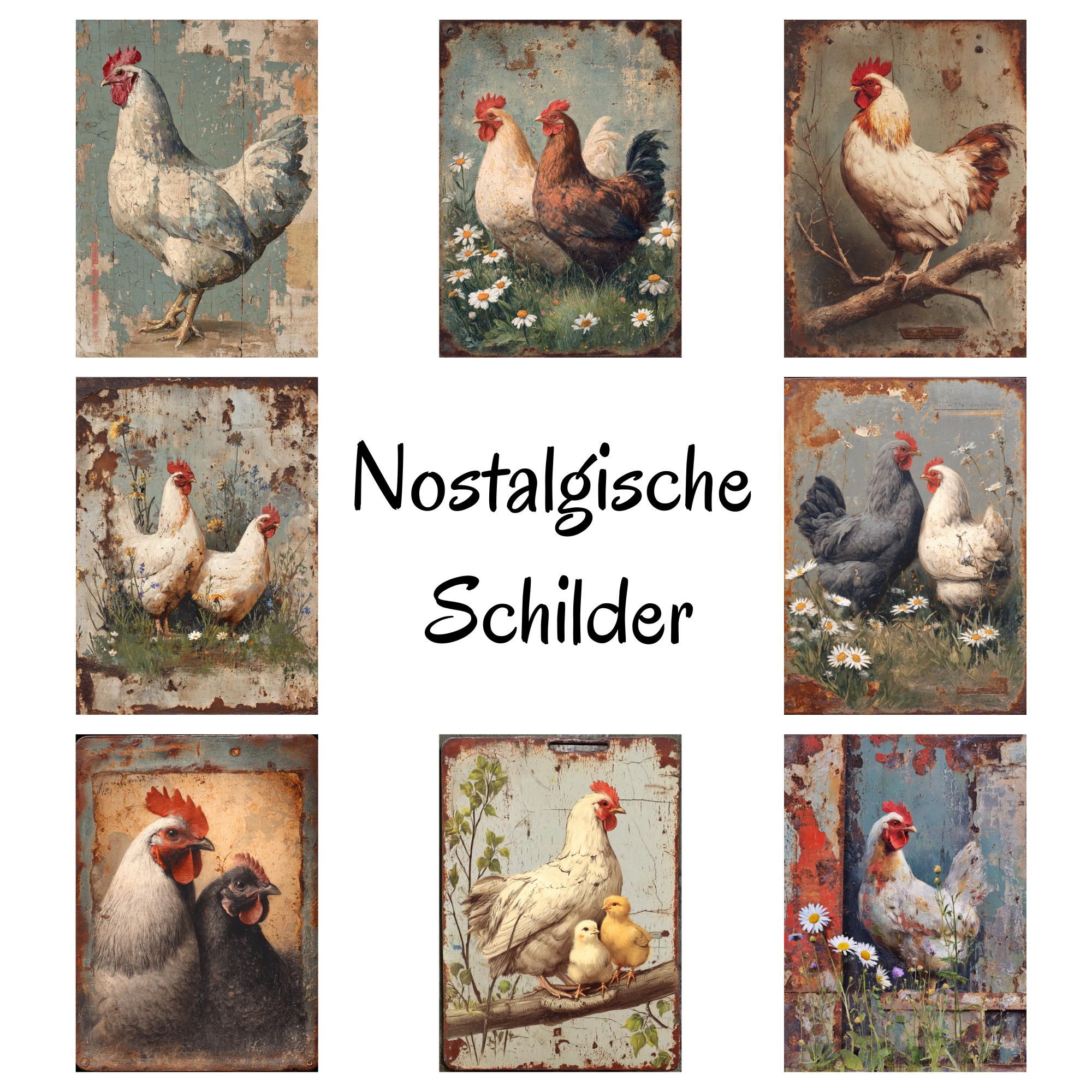 Blechschild Hinweis 30x20cm Hühnerstall Hühner Bauernhof Blechschild Hinweis 30x20cm Hühnerstall Hühner Bauernhof