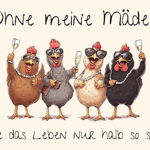 Carte postale poulets, poulets, cartes postales, cartes postales de poulet, poulet, copines, papeterie, carte postale poulet, carte postale animaux, cadeau, filles