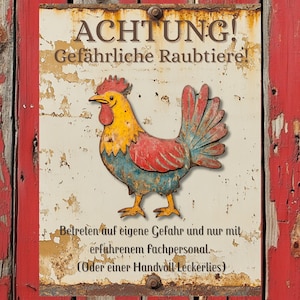 Sign, chicken coop, chickens, vintage, shabby chic, gift, chicken, country house, pets, farm, retro, dinosaur, poison, decoration, predators