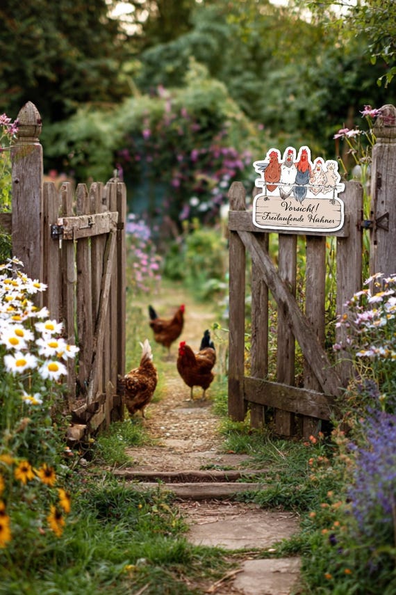 Aluminium-Warnschild 'Beware Of Chicken' – 30,5x40,6 Cm, Wetterfest, Mit Befestigungslöchern, Für Hühnerstall & Garten