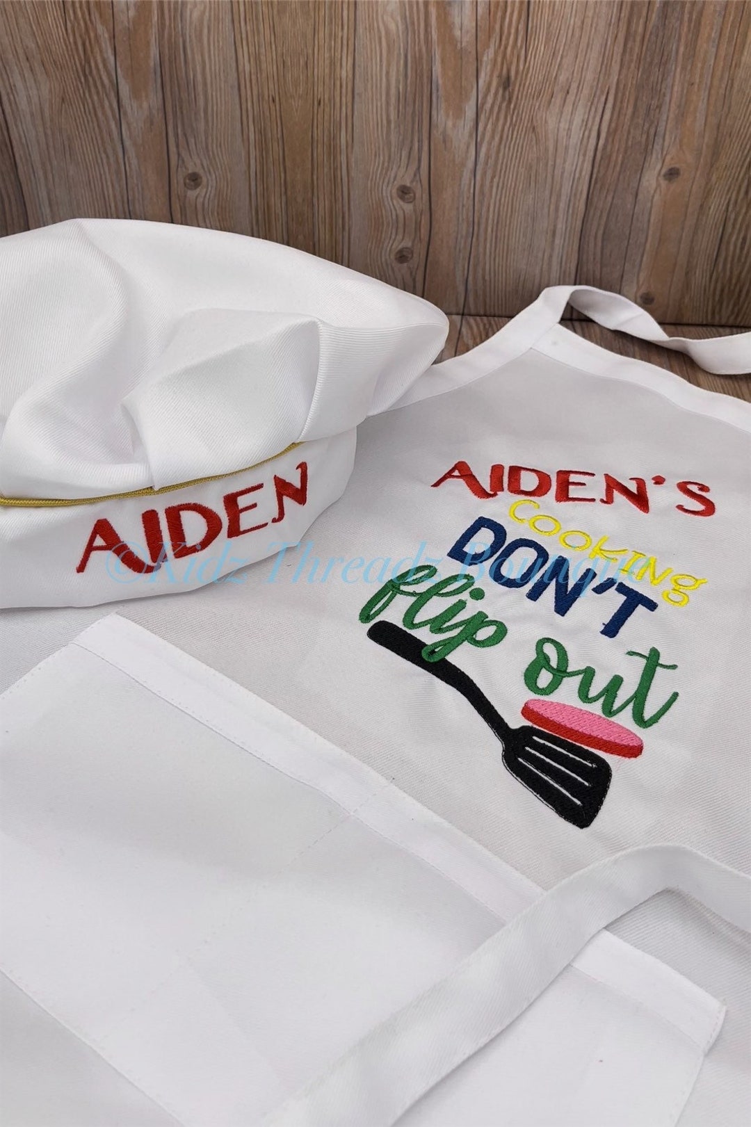 Personalized Kids Embroidered Apron, Cooking, Grilling, Baking Fun for