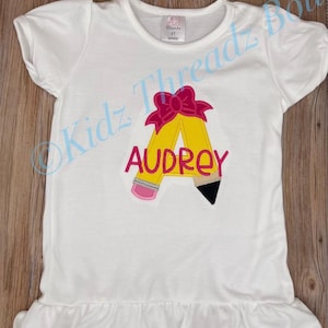 Back to School Monogram Pencil Shirt
