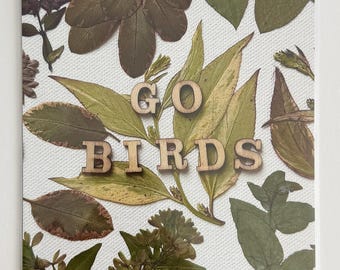 Go Vögel gepresster Blumendruck | 8x10 Botanische Adler-inspirierte Wandkunst