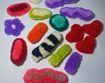 Fuzzy Yarn Hair Clips, Clothing accessories