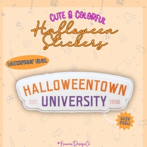 Halloween University, Spooky Season Sticker, Fall Sticker, Waterproof Vinyl Halloween Sticker, Cute Halloween Sticker, Kindle Stickers
