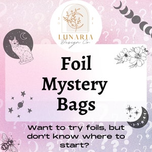 Resin Foil MYSTERY BAGS - Individual Foils, Resin Foil Inserts, Transparency Sheets for Resin Casting & Epoxy