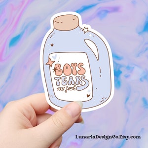 Boys Tears Sticker, Juice Box Sticker, Funny Stickers, Feminist Stickers, Waterproof Vinyl Sticker, Kindle Stickers, Waterbottle Sticker