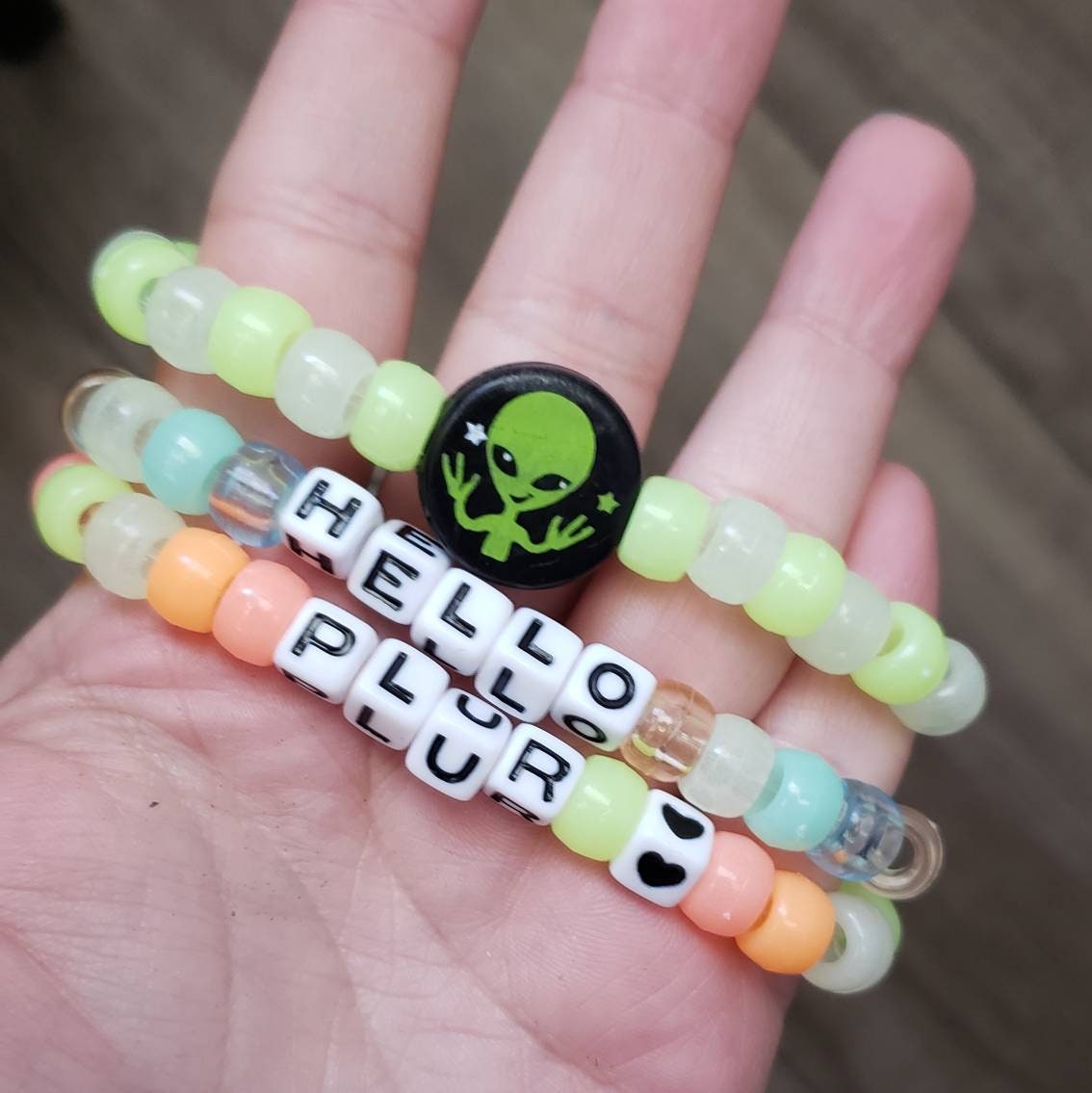 20 Random Kandi Bracelets Kandi Singles PLUR Assorted - Etsy