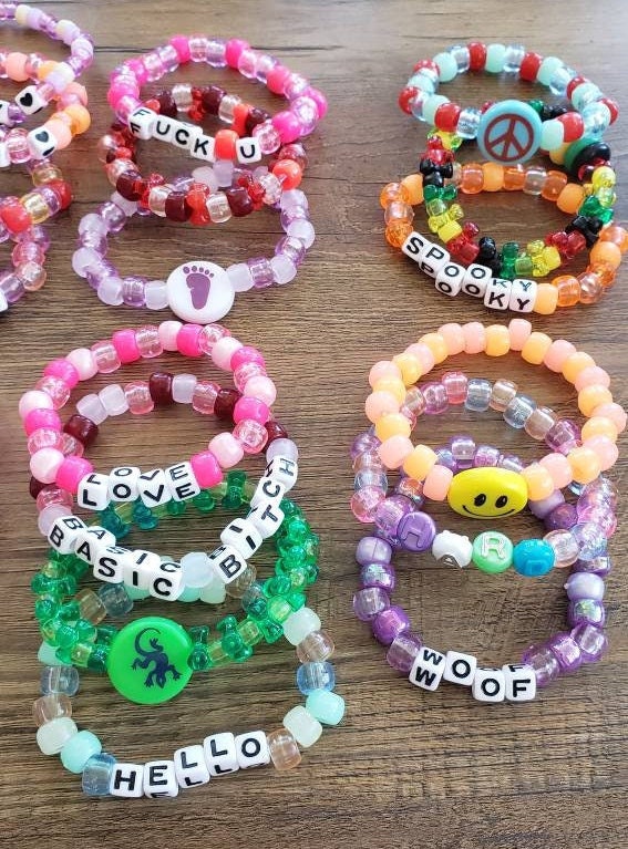 Set of Two Kandi Rave Bracelets “Dream” and “Peace” - $10 - From A Little