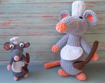 Crochet rat, Ratatouille Remy Rat