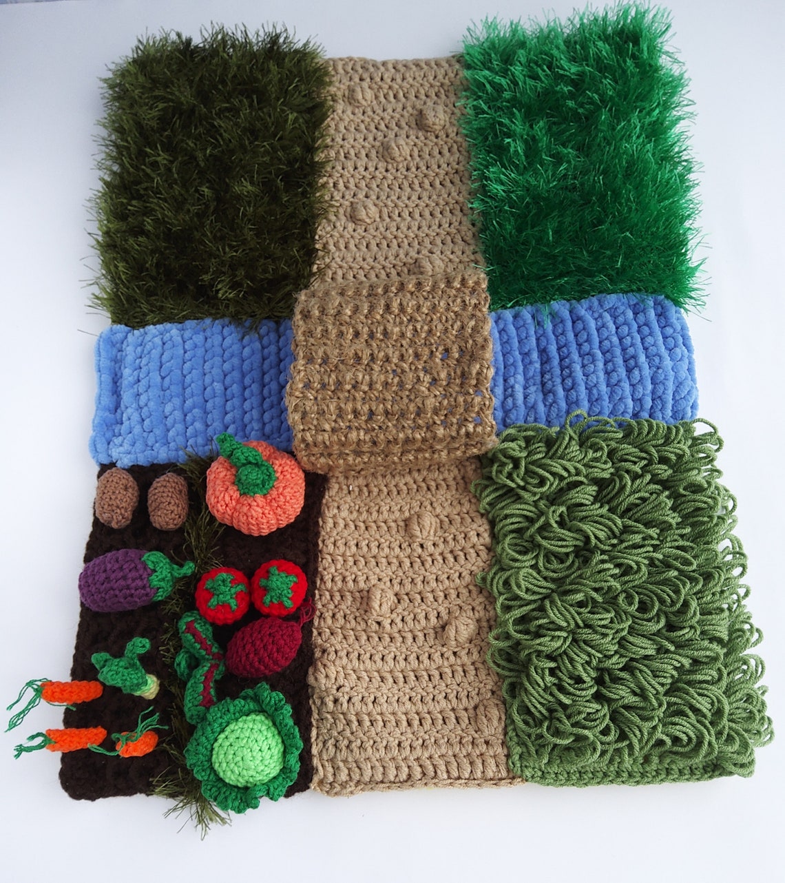 Play Mat Farm Play Mat for Kids Knitted Farm Crochet Etsy
