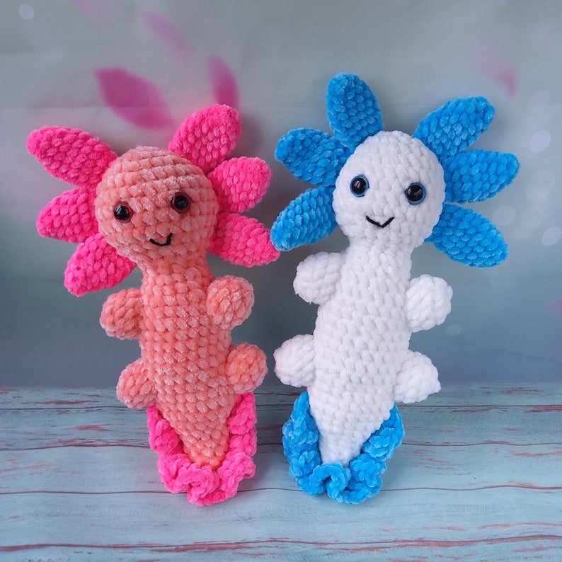 Crochet axolotl, Plush axolotl image 3