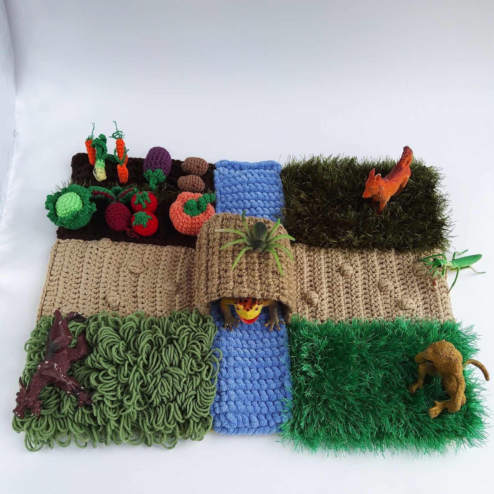 Play Mat Farm Play Mat for Kids Knitted Farm Crochet Etsy