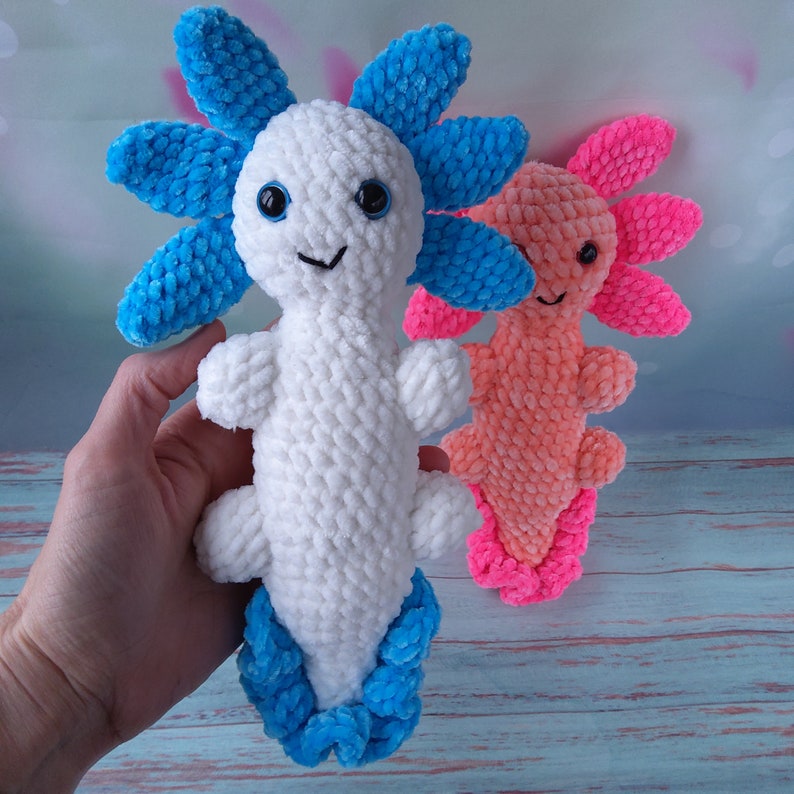 Crochet axolotl, Plush axolotl image 2