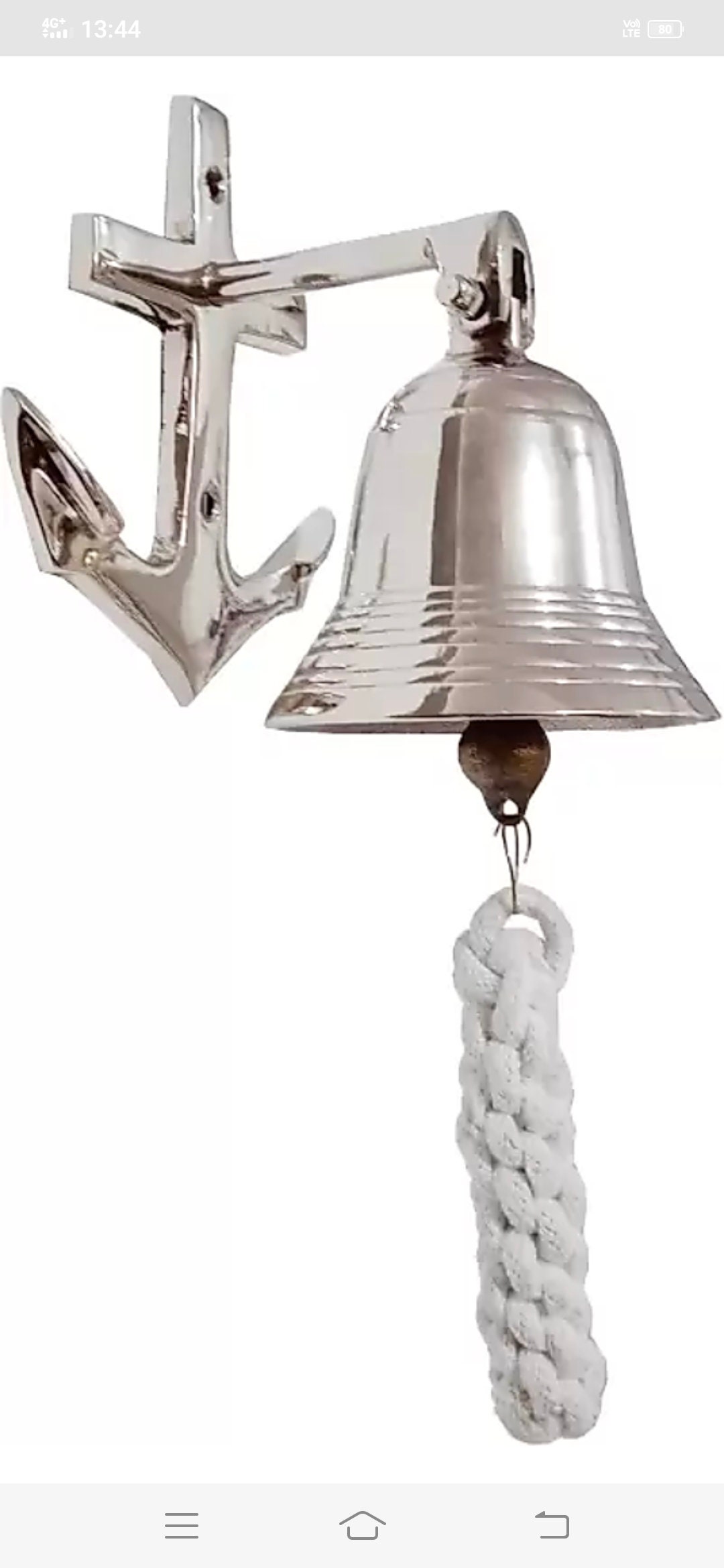 Handmade Brass Nautical Bell With Anchor Mount Pirate Ship Etsy