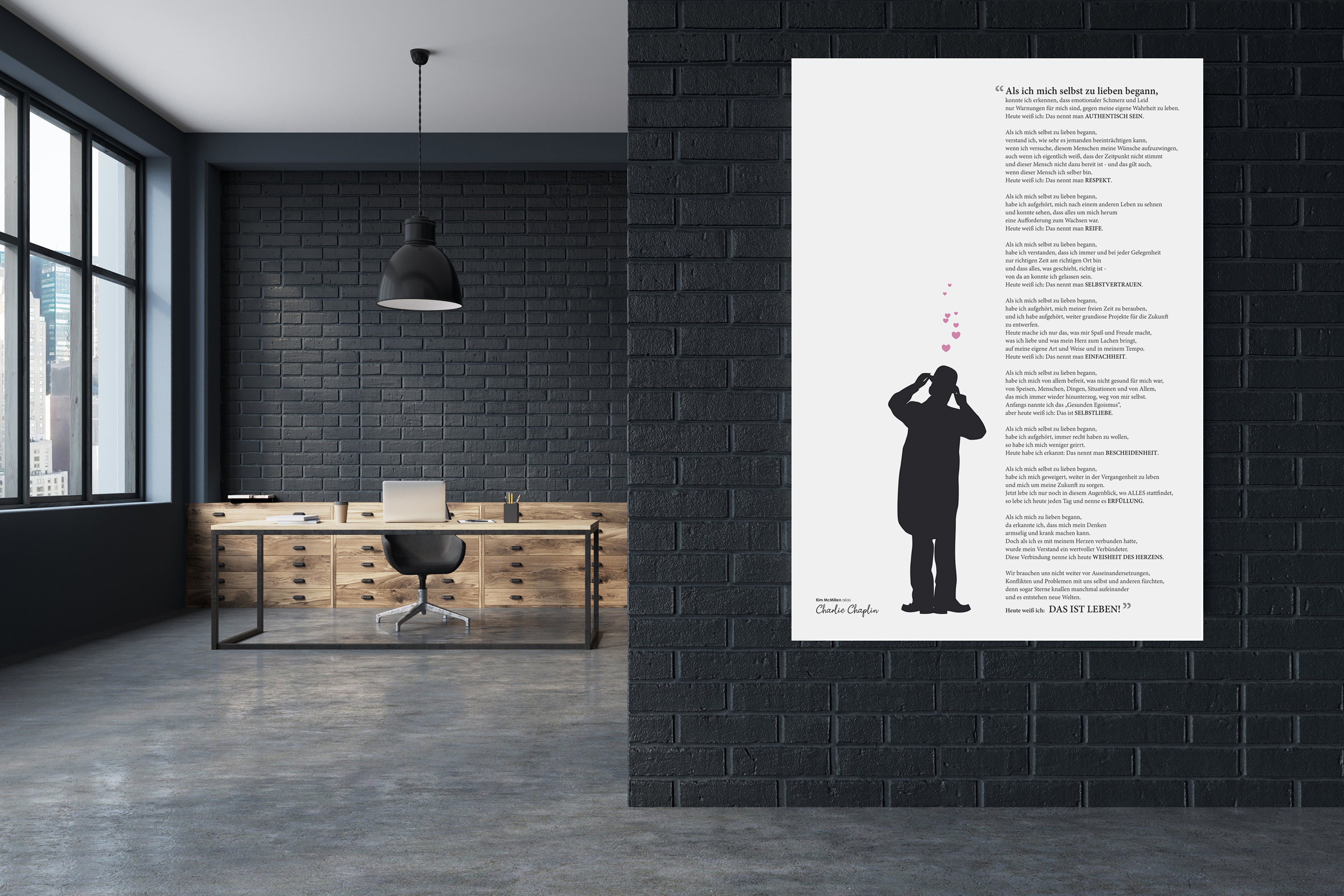 Charlie Chaplin Als Ich Mich Selbst Zu Lieben Begann Poster