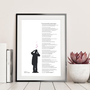 Poster DIN A4 "Charlie Chaplin Geburtstagsrede" | Selbstliebe | positives Mindset | "Als ich mich selbst zu lieben begann..."