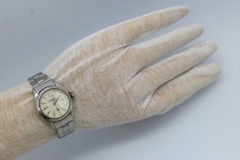 ROLEX OYSTER PERPETUAL stainless steel automatic vintage 1954 womens wristwatch image 9