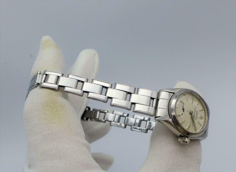 ROLEX OYSTER PERPETUAL stainless steel automatic vintage 1954 womens wristwatch image 7