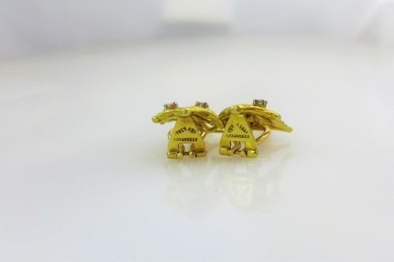 vintage Tiffany and Co. 18kt yellow gold and diam… - image 2