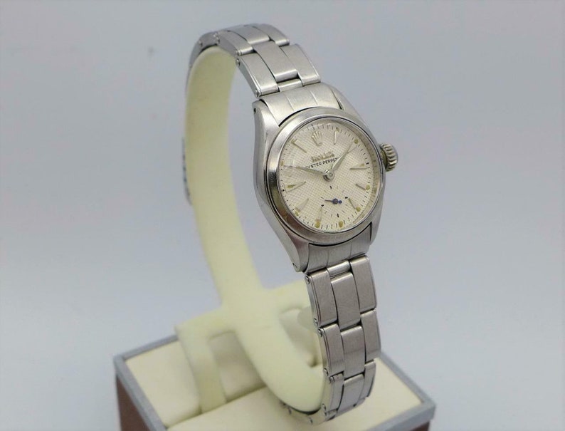 ROLEX OYSTER PERPETUAL stainless steel automatic vintage 1954 womens wristwatch image 3