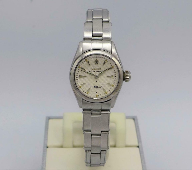 ROLEX OYSTER PERPETUAL stainless steel automatic vintage 1954 womens wristwatch image 1