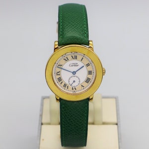 Cartier Must de Cartier Silver 925 Reloj de pulsera de cuarzo suizo chapado en oro