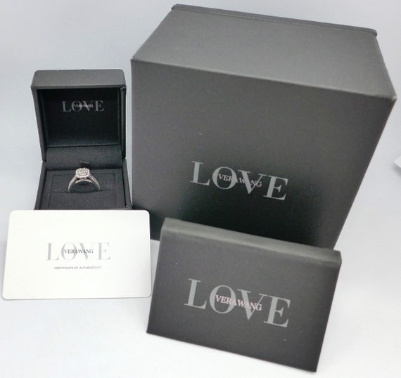Vera Wang Love Collection Emerald Cut Diamond Double Frame Engagement Ring 6.25 Etsy