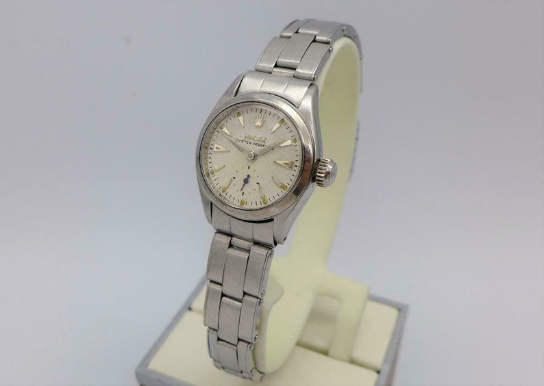 ROLEX OYSTER PERPETUAL stainless steel automatic vintage 1954 womens wristwatch image 2