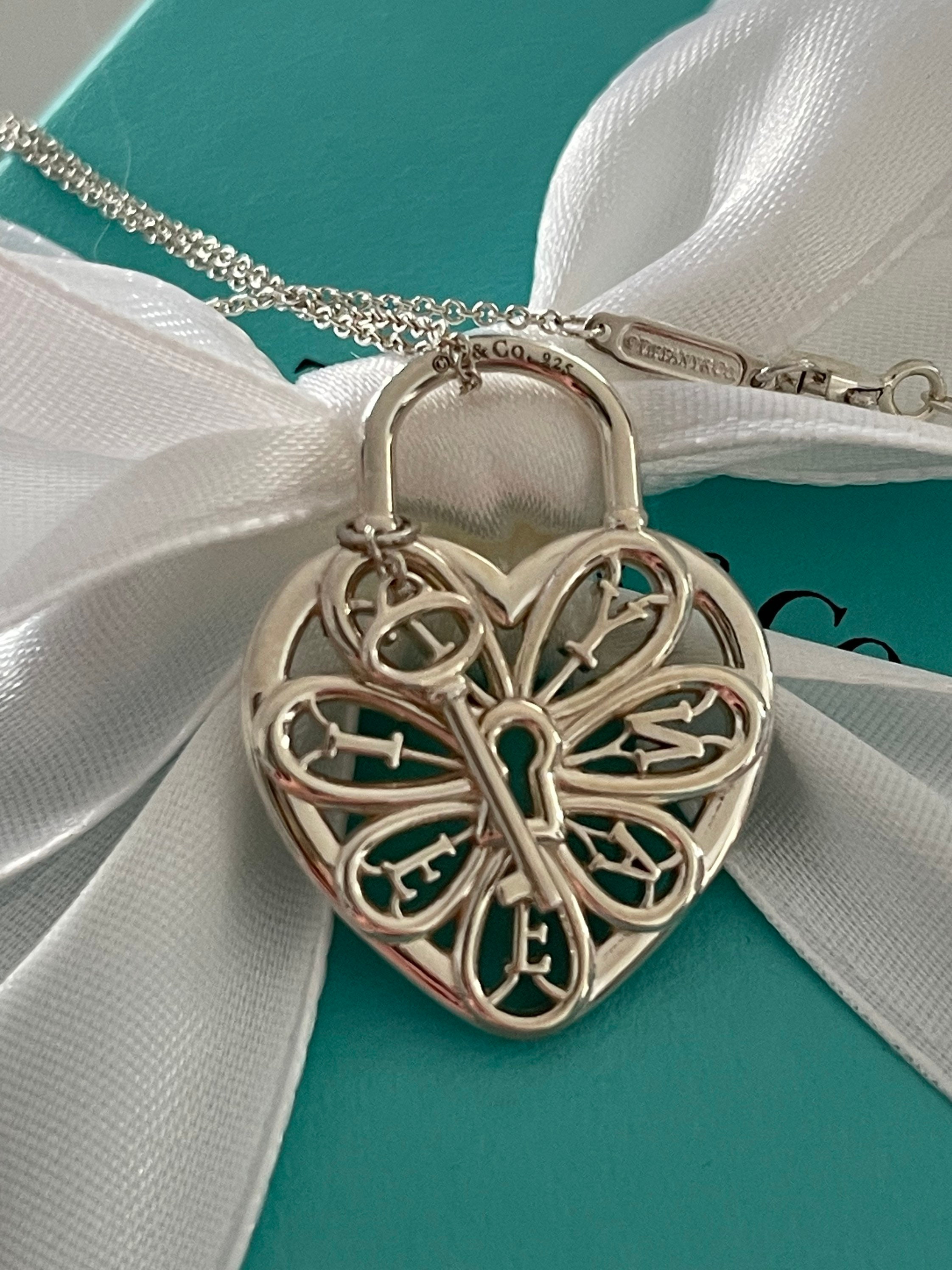 Authentic Tiffany & Co. 925 Sterling Silver Filigree Heart