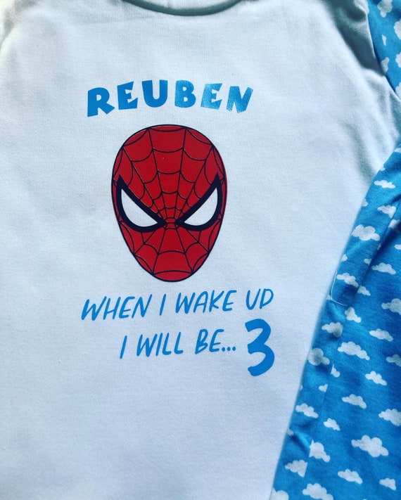 Personalised spiderman pyjamas sales