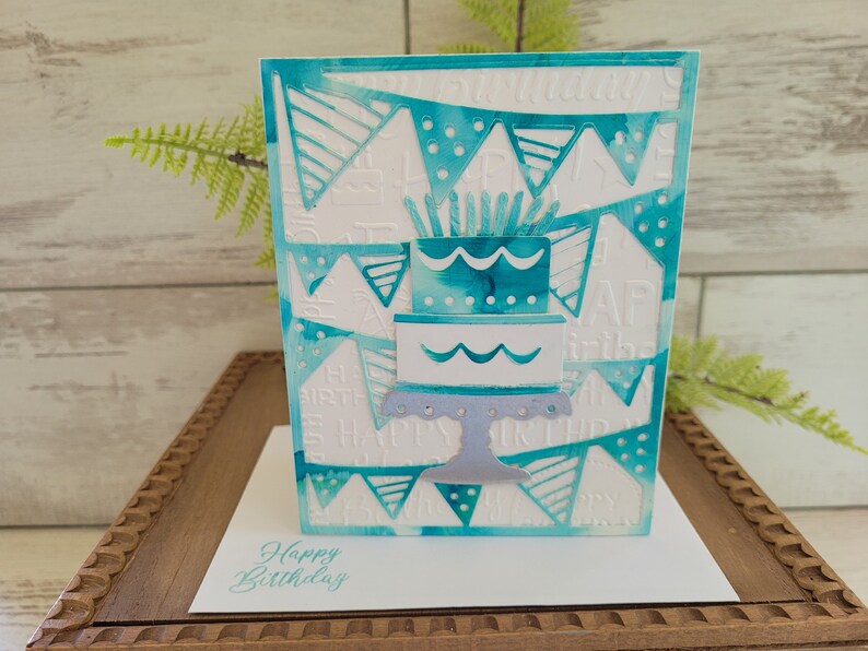 Happy Birthday Cake With Candles Card Handmade Card Fancy - Etsy