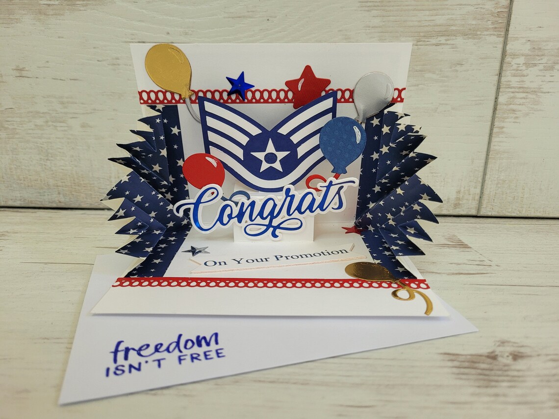 Air Force Enlisted Rank Congratulations on Promotion Card - Etsy