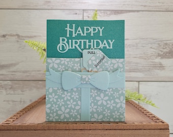 Happy Birthday Card with Gift Card Holder - Interactive Gift Card Holder Card for Her - Gift Card Surprise - Handmade Gift Holders