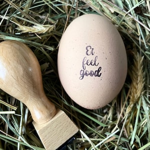 Eierstempel "Ei feel good" | Stempel für Eier | Stempel auf Ei | Ministempel | Eistempel | Frische Eier | Bauernhof Stempel