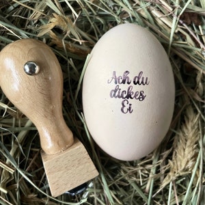 Eierstempel "Ach du dickes Ei" | Stempel für Eier | Stempel auf Ei | Ministempel | Eistempel | Frische Eier | Bauernhof Stempel