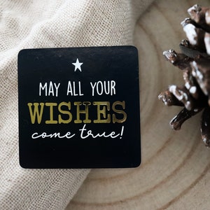 Weihnachten Sticker "Wishes come true" | Weihnachtsetiketten, Weihnachtssticker, Geschenkaufkleber Weihnachten