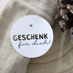 Weihnachten Sticker "Geschenk für dich" | Weihnachtsetiketten, Weihnachtssticker, Geschenkaufkleber Weihnachten