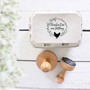 Eierstempel Hilke | Stempel Eier Eierkarton Huhn Landwirt Ei Etiketten Frische Eier Eierschale Eierbox Landwirtschaft Stall Heu Hühner