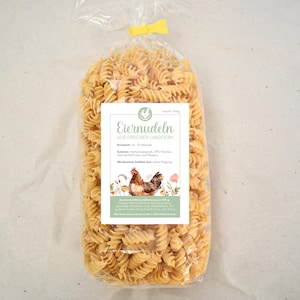 Etikett Herline für Nudeln aus Eiern | Etikett, Aufkleber, Pasta, Eiernudeln, handgemachte Nudeln, Nudelverpackung, personalisiert