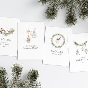 Postkartenset idyllische Weihnachtszeit