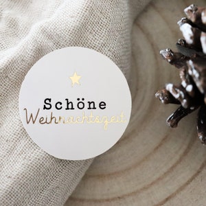 Weihnachten Sticker "Schöne Weihnachtszeit" | Weihnachtsetiketten, Weihnachtssticker, Geschenkaufkleber Weihnachten