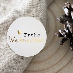 Weihnachten Sticker "Frohe Weihnachten" | Weihnachtsetiketten, Weihnachtssticker, Geschenkaufkleber Weihnachten